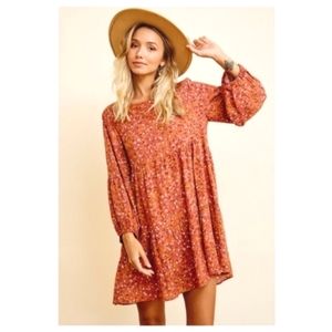 Boho Floral Print Tiered Dress✨️
